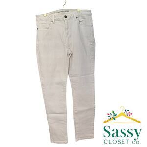 Michael Kors Cream Lightweight Skinny Jeans Off‑White Denim Women’s 8 EUC